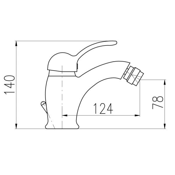 смеситель rav slezak labe l545.5sm для биде, с донным клапаном, бронза