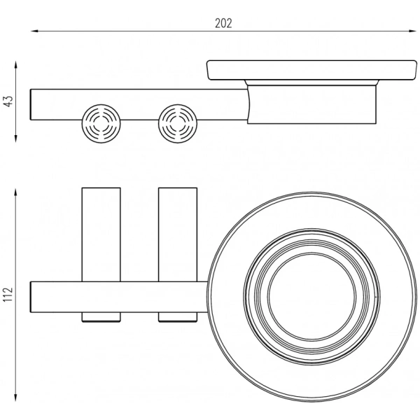 Мыльница Abber Osten 316 AA1858BGG брашированная оружейная сталь, фото 2