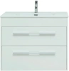 тумба под раковину aquanet августа 80 (flat) белая, 2 ящика, 00277508