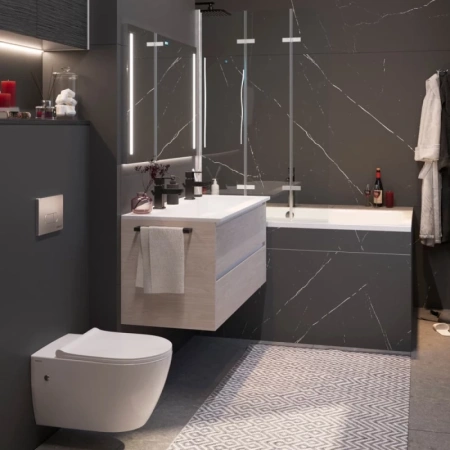 комплект унитаза с инсталляцией berges novum rimless 043216 с сиденьем микролифт и клавишей смыва хром глянец