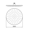 верхний душ almar round круглый, 30см, латунь, цвет: nichel brushed