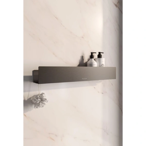 Полка для ванной Boheme Free 10967-GM 60 см, графит матовый