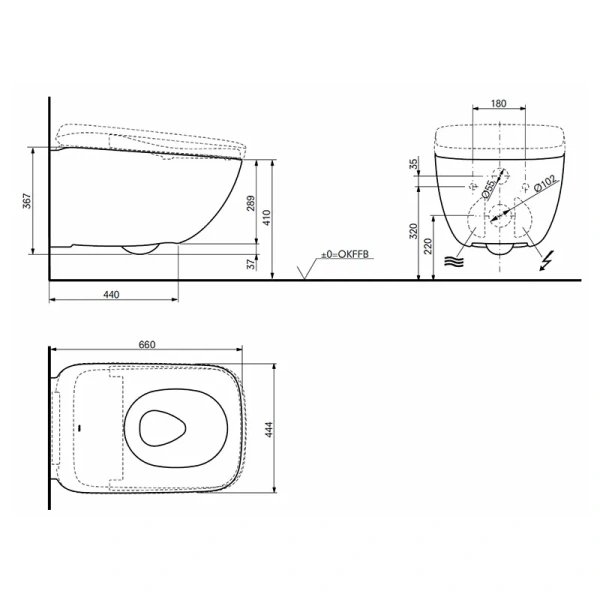 унитаз toto neorest® wx1 cw927pzy подвесной, шгв 44.4x66x36.7, cefiontect, белый