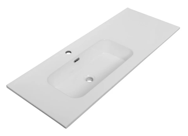 раковина cezares duet czr-8095-120-l 121x46 см l, накладная, белый