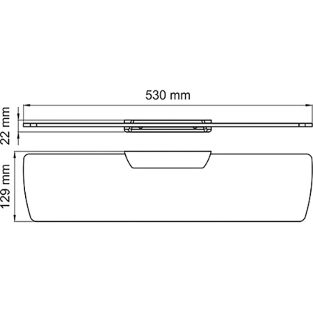 полка стеклянная wasserkraft wiese k-8924 цвет оружейная сталь