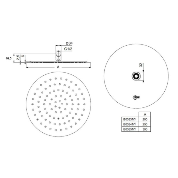 верхний душ ideal standard idealrain luxe b0385my для душа