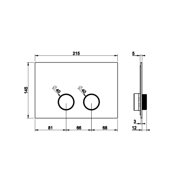 клавиша смыва gessi anello 54629#031 для систем инсталляций tece (teceprofil, tecebox)., цвет: хром