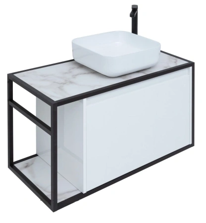 тумба под раковину aquanet nova lite loft 90 r белый, 00261651