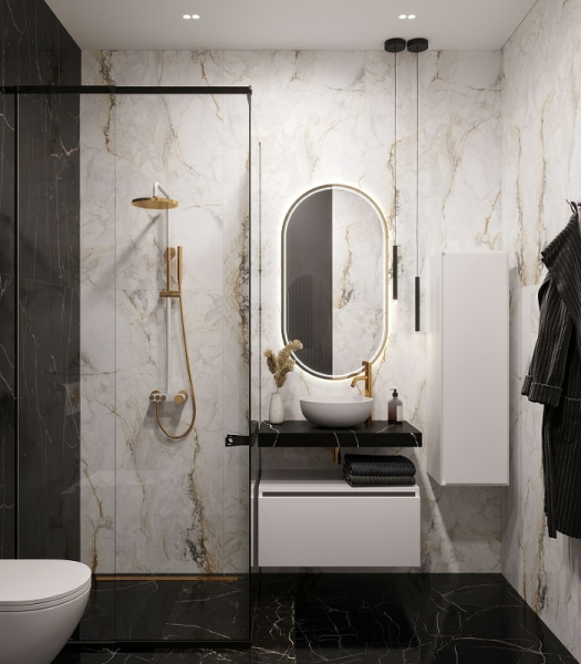столешница под раковину boheme armadi art flat 80 869-080-nm черный мрамор