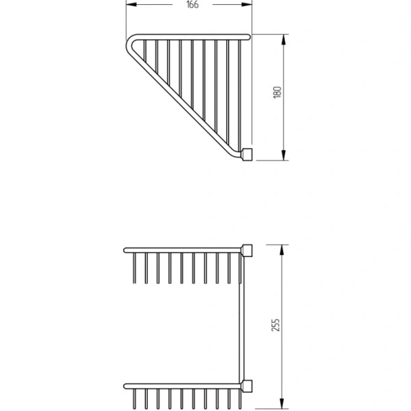 Решетка угловая двойная Migliore Complementi ML.COM-50.112 RA