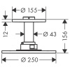 верхний душ 250 мм axor showersolutions 35286000