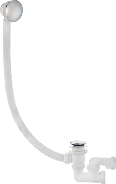 слив-перелив для ванны wirquin 30718585 52 мм, клик-клак, хром