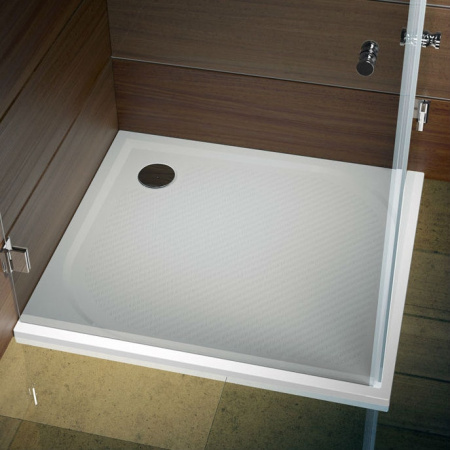 душевой поддон из искусственного камня riho kolping 80×80 см, db20, с сифоном и ножками