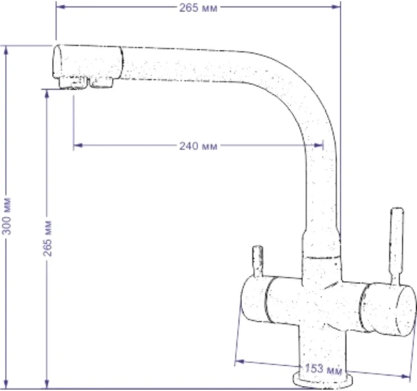 смеситель для кухни seaman barcelone ssl-5383 water polish