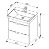 раковина aquanet sanovit luxury 60 11060-kl 00182311, белая