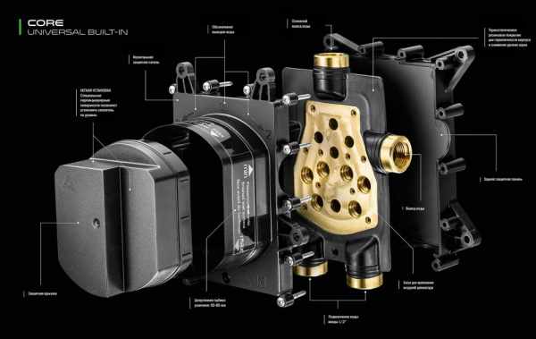 внутренняя часть almar e134001 смесителя на 1,2,3 потребителя