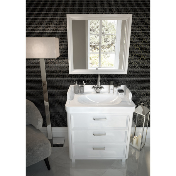 зеркало kerama marazzi pompei 80 белое, с подсветкой