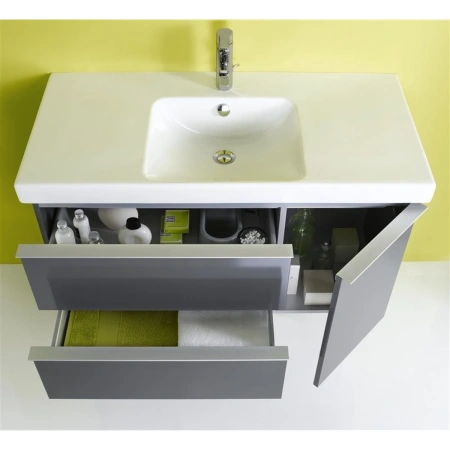 тумба под раковину jacob delafon odeon up 100 eb891-n14 подвесная серый антрацит 251164