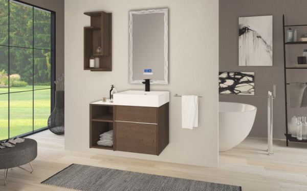 тумба подвесная 30х50 cezares space 55036, цвет frassino scuro