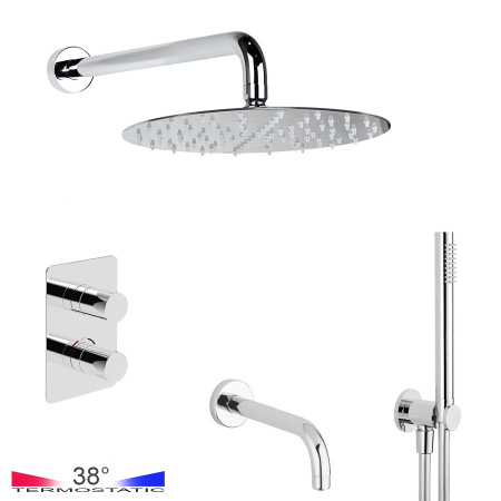 Душевая система Giulini Futuro хром F8277-25X с термостатом