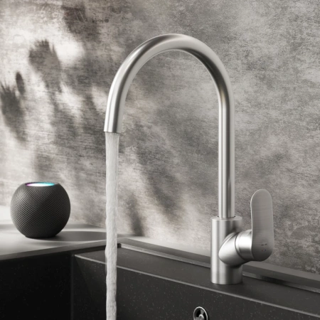 смеситель для кухни am.pm like f8007111, цвет сатин