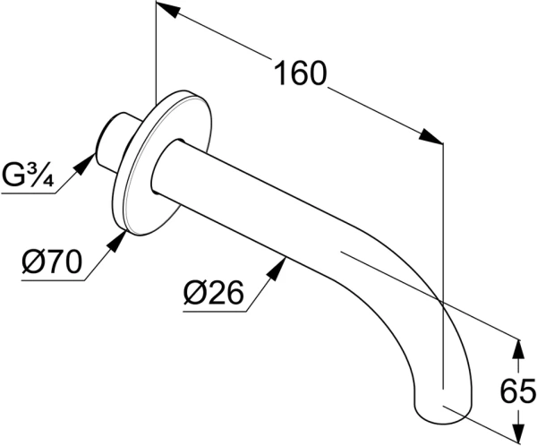 излив kludi bozz 38505n0 для ванны, брашированное золото