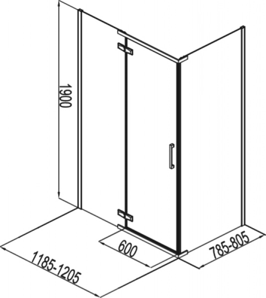 душевой уголок aquanet logic rc1200 ae32-s-120×80u-ct 243627 профиль хром, стекло прозрачное