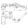 смеситель для ванны paini morgana 73pw105lh цвет никель \ светлый дуб