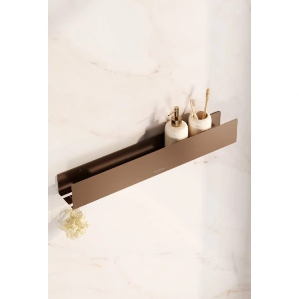 Полка для ванной Boheme Free 10967-CB 60 см, медь матовая