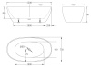 акриловая ванна belbagno 150x75 bb81-1500-w0 без гидромассажа