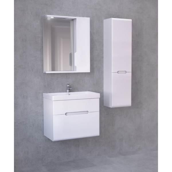 зеркальный шкаф 60x70 см белый r jorno moduo slim mod.03.60/w зеркальный шкаф 60x70 см белый r jorno moduo slim mod.03.60/w