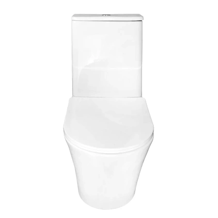 унитаз компакт azario anteo round az-1219a напольный, безободковый, с бачком и сиденьем микролифт, 63х38.5х82 см, белый