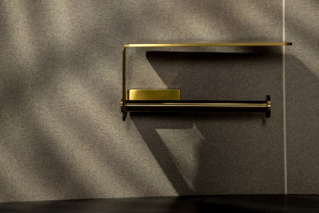 держатель туалетной бумаги boheme q 10941-br с полкой бронза