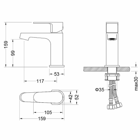 смеситель для раковины aquatek оберон aq1210cr хром
