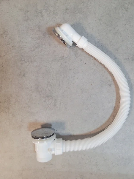 слив-перелив для ванны altrobagno beni aggiuntivi altrobagnobd070301cr 52 мм, клик-клак, хром, с сифоном