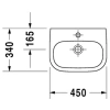 раковина подвесная 45 см duravit d-code 07054500002