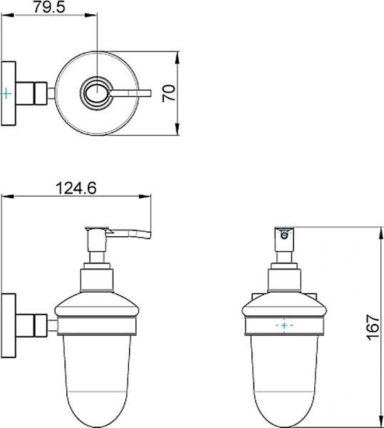 Дозатор для мыла AZARIO Rina AZ-87012 хром