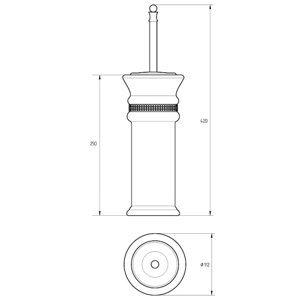 Ёршик для унитаза Migliore Dubai 28532 белый | хром