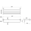 полка для полотенец sancos base sc9028mb 65 см, черный матовый