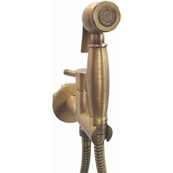 гигиенический душ со смесителем webert el870302065anti цвет бронза, с внутренней частью