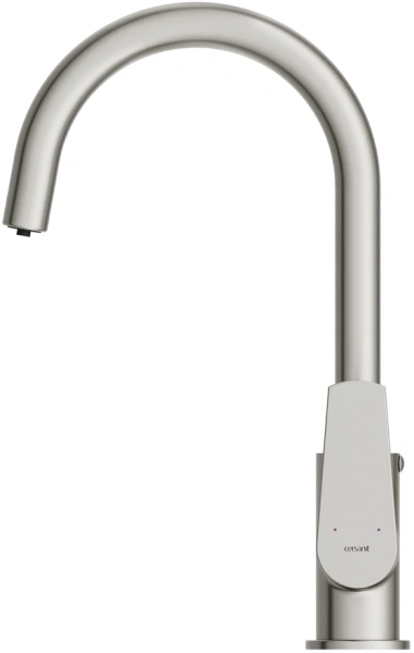 смеситель для кухни cersanit moduo a68222 с подключением к фильтру, сатин