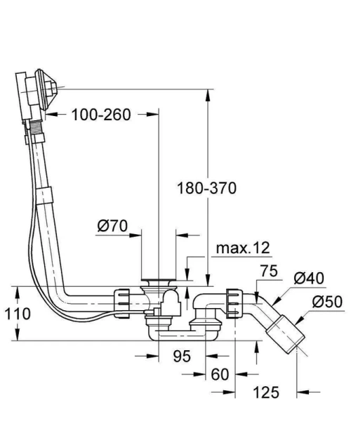 сливной и переливной гарнитур grohe talento 28939000