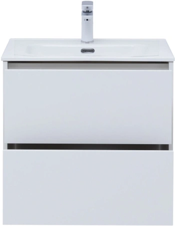 тумба под раковину aquanet lino 60 (flat) подвесная, белый глянец, 00287540