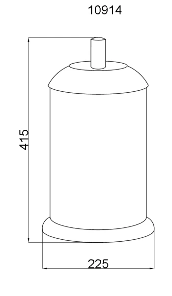 Ведро для мусора Boheme Murano 10914-W-G Золото