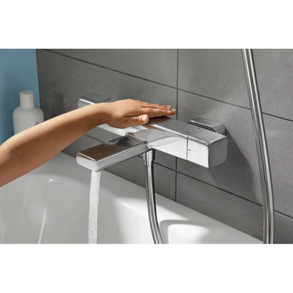 смеситель hansgrohe ecostat e 15774000 для ванны и душа, термостат, хром