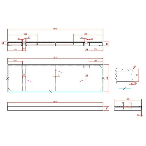 столешница под раковину boheme armadi art flat 160 869-160-clct белый мрамор