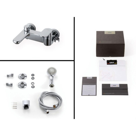 смеситель d&k speyer rhein da1313201 для ванны с душем, хром