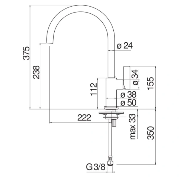 смеситель для кухни nobili flag fl96113cr chrome