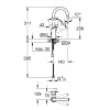 смеситель для раковины с цепочкой grohe eurosmart 23743003