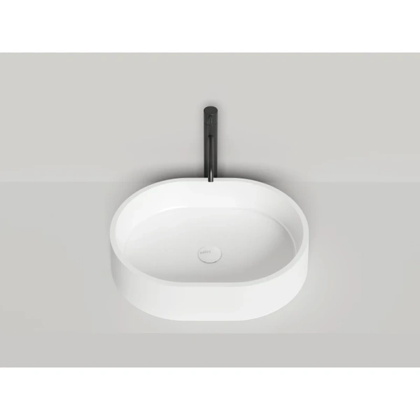 накладная раковина в ванную salini gloria 311 1102211g/m, 56 x 44 см, из материала solix, глянцевая или матовая, белая